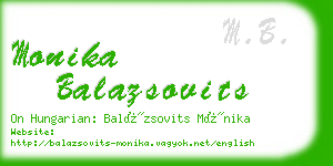 monika balazsovits business card